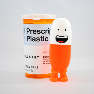 Prescription Plastic - White and Orange